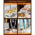 thumbnail image 2 of GARVEE Electric Hot Pot 9 Qt Chafing Dishes with 1 Full Size Chafing Server Dish & Glass Window, Silver, 2 of 8