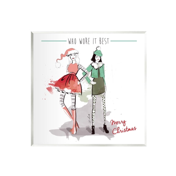 Stupell Industries Who Wore It Best Christmas Fashion Graphic Art Unframed Art Print Wall Art, Design by Alison Petrie
