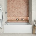 thumbnail image 2 of Streamline NAL-5680-CH 66 in. x 32 in. Acrylic Left-Hand Drain Alcove Bathtub in Glossy White With External Drain in Polished Chrome, 2 of 10