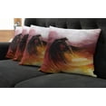 thumbnail image 5 of Ambesonne Fantasy Throw Pillow Cover 4 Pack, Superhero Theme Magic, 18", Yellow and Red, 5 of 5