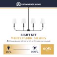 thumbnail image 4 of Prominence Home Billet 4-Light Linear Chandelier with Fabric Shades, Matte Black, 4 of 12
