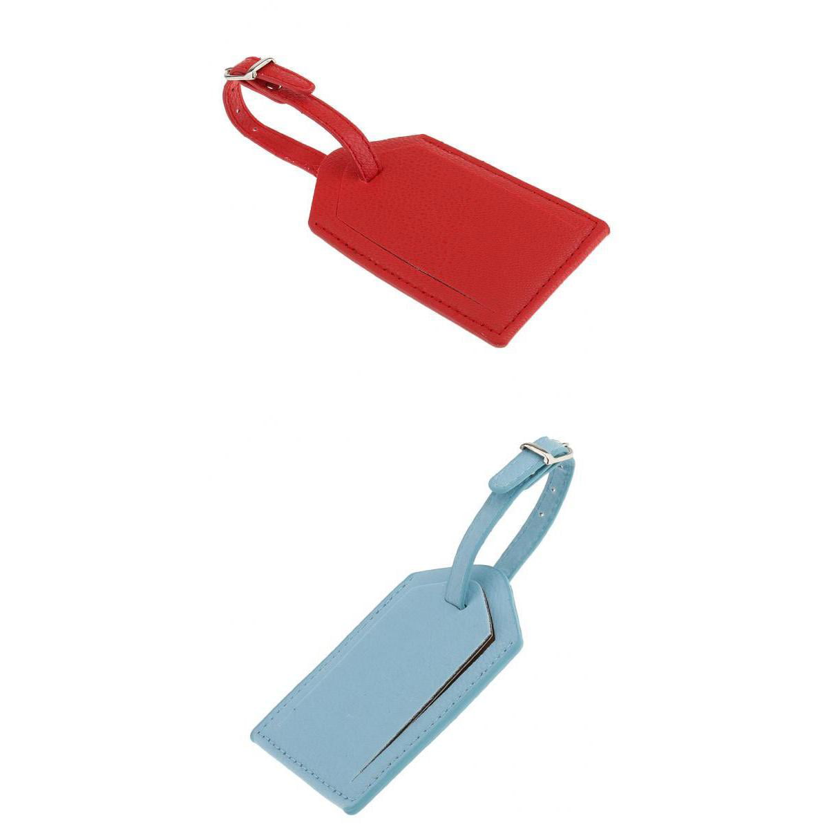 2Pack Luggage Tag Travel Leather Tags for Business Suitcase Tags Name Card 