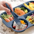 thumbnail image 5 of Divided Plates Tray Dinnerware - Microwave & Dishwasher Safe Plastic, 5-Section Design for Balanced Meals, Lightweight & Durable for Camping, Parties, and Family Dinners, 32.5x22x4cm, Black, 5 of 6