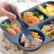thumbnail image 5 of Platos Divididos con Bandeja para Vajilla, Ideales para Cenas, Restaurantes, Reuniones Familiares y La Cocina | Aptos para Microondas y Lavavajillas | Plástico Azul Oscuro | 270 G | 32,5 X 22 X 4 Cm, 5 of 6