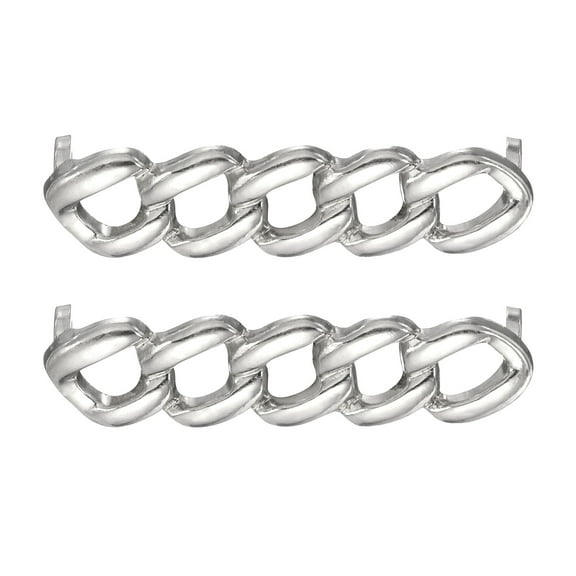 2 Pcs Shoelace Charm for Sneakers, Decorative Shoelace Charm Buckles for Women Casual Shoes Sneakers, Silver (Five Ring)