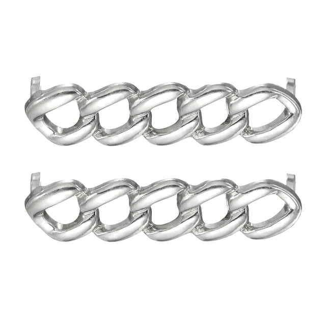 2 Pcs Encanto para Agujetas para Zapatillas, Broches Decorativos para Agujetas para Zapatos Casual de Mujeres, Plata (Cinco Anillos)