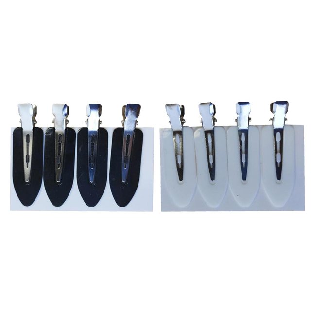 Pinzas para el cabello sin doblar Baoblaze 8 piezas de plástico ABS y acero inoxidable