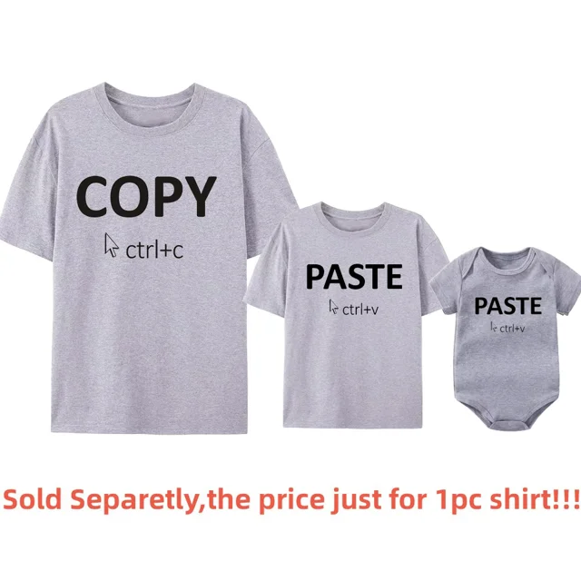 Infant Soft Cotton Short Sleeve Letter T-Shirt, Black, Matching Family, 0-12M