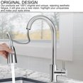 thumbnail image 5 of KWANSHOP Stainless Steel Brushed Nickel 15.75 in Single Handle Kitchen Faucet, 5 of 11