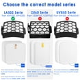 thumbnail image 2 of LA502 Filters for Shark Rotator Lift-Away ADV DuoClean Upright Vacuum LA300 LA301 LA322 LA500WM LA360 LA362, Replaces Part # XFFK320 & XHF320, 2 of 7