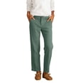 thumbnail image 3 of Women's Cotton Wide Leg Pants, Straight Solid Dressy Trousers with Pockets, Mid Elastic Waist Drawstring, Business Casual Lounge Wear for Summer, Womens Casual Pants | UKHCCC,Army Green L, 3 of 6