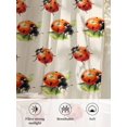 thumbnail image 6 of Sheer Curtains 54 Inch Length, Cute Ladybugs Semi Sheer Curtains Light Filtering Window Treatment, Spring Botanical Leaves Beige Privacy Voile Drapes for Living Room Bedroom 52x54 Inch, 6 of 7