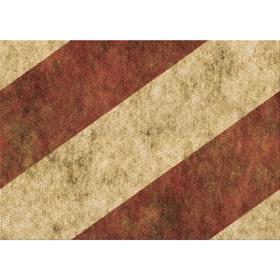 Ahgly Company Indoor Rectangle Patterned Cantaloupe Orange Area Rugs, 2' x 4'