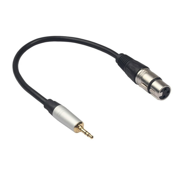 Cable de audio Cateissary de 3,5 mm a XLR hembra para micrófonos y Altavoces negro 30 * 2 * 2 cm