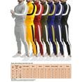 thumbnail image 4 of Fangasis Mens 2 Piece Jogging Set Zip Up Sweatsuits Stand Collar Tracksuit Men Athletic Jogger Sets Soft Running Sweatshirt And Sweatpants Royal Blue Yellow M, 4 of 4