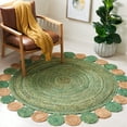 thumbnail image 2 of SAFAVIEH Cape Cod Kyle Geometric Area Rug, Green/Natural, 4' x 6' Oval, 2 of 8