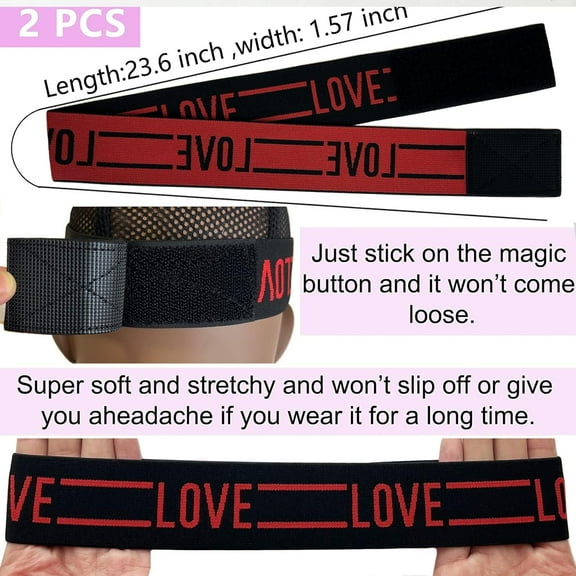 FGERFE-Elastic Wig Bands for Lace Front Wigs - Secure Grip, Lay Edges, Baby Hair Headband, Melting Edge Wrap Accessories for Women