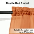 thumbnail image 2 of OVZME Orange Sheer Curtains 84 inch Length 2 Panels Set, Semi Transparent Voile Sheer Window Drapes for Bedroom Living Room dining Wedding Party Backdrop, Each 42W x 84L inch, 2 of 8