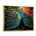 thumbnail image 2 of Designart "Blue Blue Indian Art Dancing Peacock" Indian Floater Framed Canvas Wall Art, 2 of 7