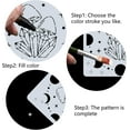thumbnail image 4 of 12x12 Inch Moon Phase Stencil Mushrooms Templates Stars Pattern Large Reusable Plastic Square Stencils Magical Stencils Witch Wicca Stencils Sign for Painting on Wood Wall Floor Fabric, 4 of 7