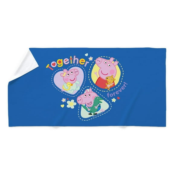 CafePress - Peppa Pig: Together Forever! - 35"x70", Extra Large, Oversized, Jumbo Beach Towel