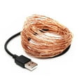 thumbnail image 1 of Cadena de luz Alambre de cobre USB 5V luces de hadas decoración de fiesta 10m 100 luces, 1 of 8