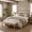 Cream + Bedroom + Square + Linen or Linen Blend + Farmhouse + Rubberwood + Wood + Foam + Fabric,Rubber Wood, variant on Bedroom Bench, French Vintage Tufted Entryway Bench, 43.3" Carving Upholstered End of Bed Bench with Distressed Wood Legs, Linen Ottoman Seat for Living Room, Foyer, Dining Room