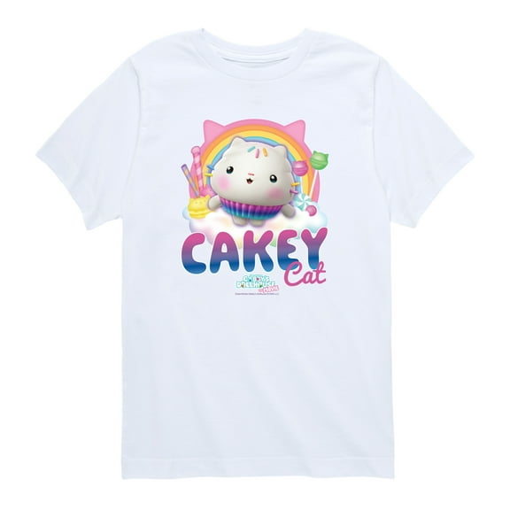 Gabby'S Dollhouse - Cakey Cat Tee - Youth Short Sleeve Graphic T-Shirt