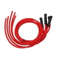 thumbnail image 1 of Car Ignition Wire, Red Wear Resistant 1m High Performance 8mm Spark Plug Ignition Wire Set Metal Silicone  for 4 Cylinder Classic Cars, 1 of 7