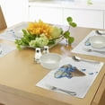thumbnail image 4 of Ambesonne Ice Cream Place Mats Set of 4, Globe Planet Earth Flavor, Standard Size, Pale Caramel Violet Blue, 4 of 6