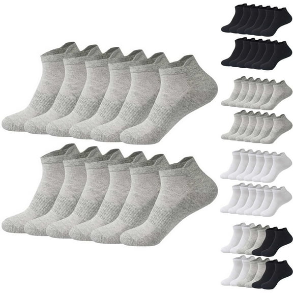 Lovzfmll No-Show Socks 6-Pair Pack for Men & Women, Low Cut Invisible Liner Breathable Mesh Athletic Sports Socks with Heel Grip