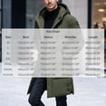 thumbnail image 3 of Ceisia Mens Mid Length Hooded Zipper Winter Puffer Coat Thick Warm Insulated Casual Outerwear For Men Army Green XXL Gift, 3 of 5