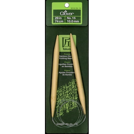 Takumi Bamboo Circular Knitting Needles 29"-Size 15/10mm