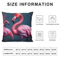 thumbnail image 5 of Chilfamy Flamingo Palm Trees Pillow Covers for Couch Sofa Indoor Outdoor Soft and Durable High-Quality 1PC 12x12in, 5 of 5