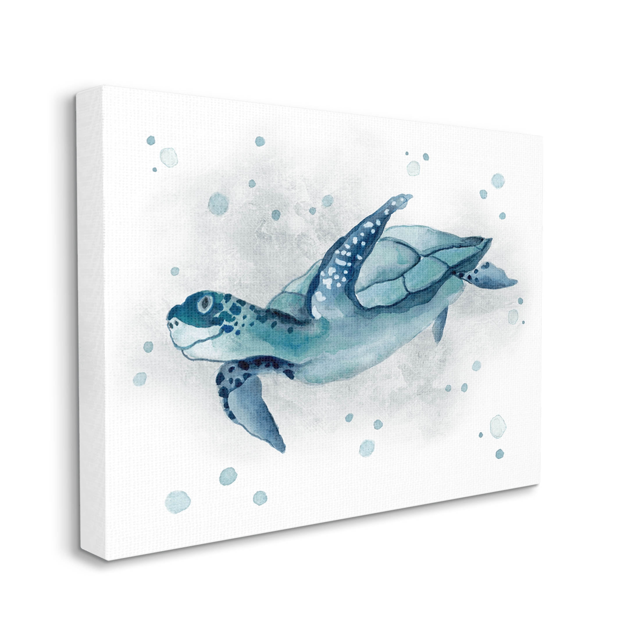 Stupell Industries Sea Life Tortoise Splash Graphic Art Gallery Wrapped Canvas Print Wall Art, Design by Janet Tava