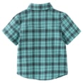 thumbnail image 3 of Boys Button Down Short Sleeve Shirts Toddler Buffalo Plaid Shirt with Pocket School Uniform Dress Shirt, 3 of 9