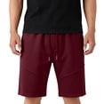 thumbnail image 4 of RKSTN Mens Shorts Running Shorts Stretch Solid Color Comfort Drawstring Workout Shorts with Pockets（Wine ,L）, 4 of 7