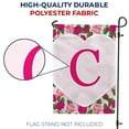 thumbnail image 4 of America Forever Flags Monogram Letter C Garden Flag - Pink Roses - 12.5 x 18 Inches, Happy Valentine's Day Pink Roses Love Heart Double Sided Flag, Seasonal Yard Outdoor Holiday Décor, 4 of 7