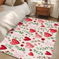thumbnail image 4 of Area Rugs 2.7'x5', Valentines Carpet for Living Room Bedroom Dining Room, Pink Red Love Heart Green Botanical Spring Throw Kitchen Rugs Non Slip Washable Rectangle Indoor Outdoor Rugs, 4 of 8