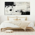 thumbnail image 2 of Large abstract wall art canvas brown and white oil painting, modern handmade oil painting, large black and white wall art hallway art,(71*142cm)28*56 Inches,Unstretched,Frameless, 2 of 4