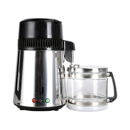 

1 Gallon/ 4L Home Stainless Steel Water Distiller w/ Glass Bottle
