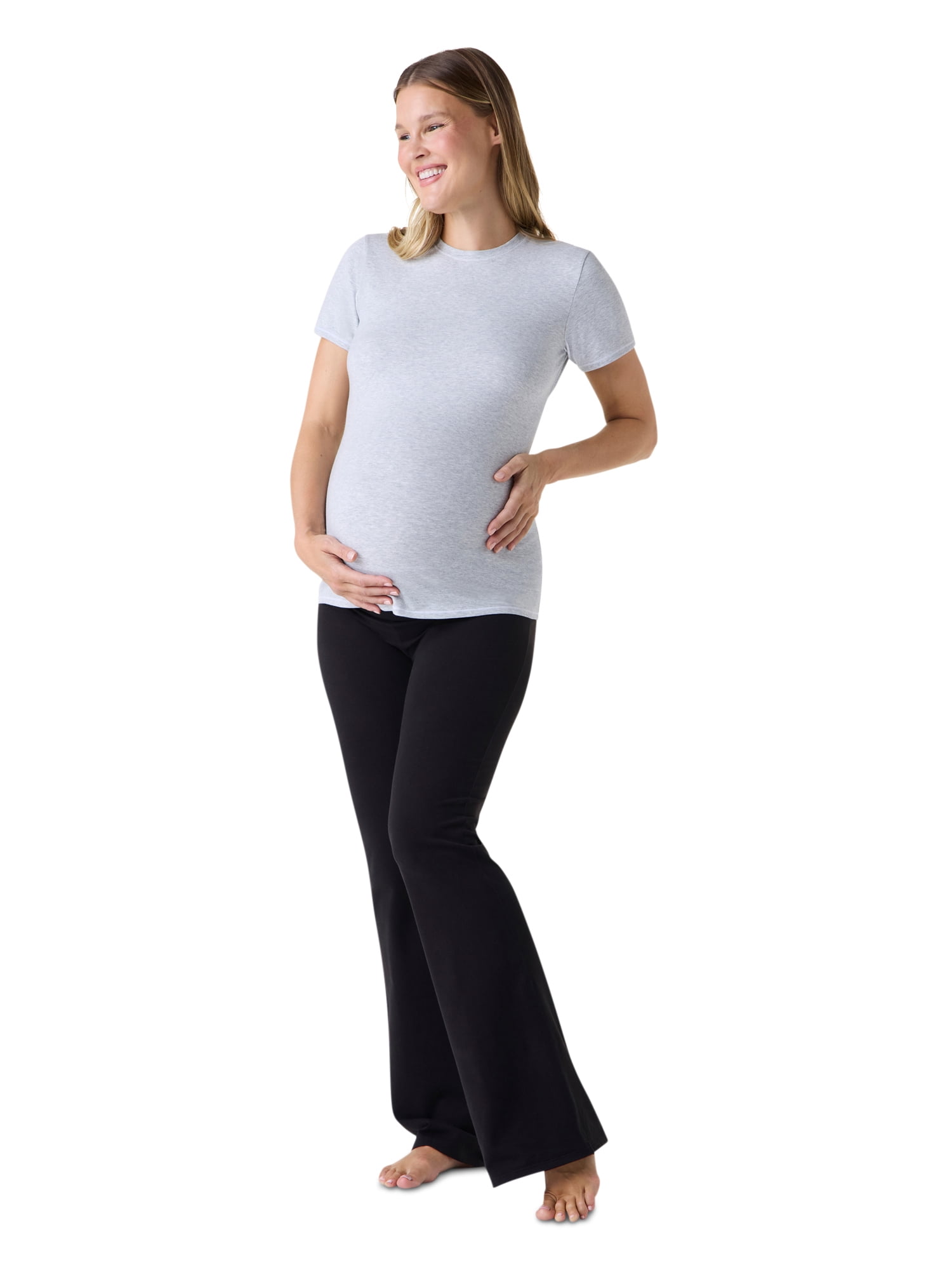 Ingrid & Isabel For Every Belly Women's Maternity Cotton Jersey Short Sleeve Shirt, Sizes S-XXXL