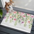 thumbnail image 5 of Colorful Flowers Bathroom Rug Washable 2x3 Entryway Rug Non Slip Spring Leaves Floral Botanical Wood Grain Front Door Mat Low Pile Indoor Doormat Throw Floor Carpet for Kitchen Bedroom Entrance, 5 of 8