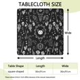thumbnail image 2 of Black Gothic Skull Cat Pattern Square Fitted Tablecloth with Elastic Edge,Square Table Cover,Washable Elastic Table Cover for Home Kitchen Party Decor 36"x36", 2 of 6