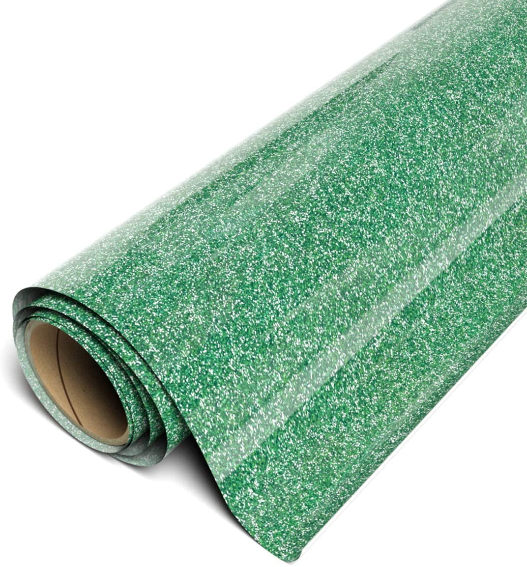 Siser Sparkle HTV Iron On Heat Transfer Vinyl 12" x 150ft (50 Yards) Roll - Green Leaf