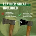 thumbnail image 3 of FORESTER Woodman 24in Wood Cutting Axe with Sheath - Multipurpose Axe with Hickory Handle for Wood Splitting and Chopping - Hand Forged Swedish Steel, 3 of 7