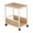 White frame M, variant on Bunblic Computer Host Stand PC Case Rack Wood for Home Office Rolling Cart with Caster Wheels Computer Tower Shelf PC Stand for Floor White frame L