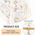 thumbnail image 2 of 5 rollos de 10 yardas de cinta de tul transparente de organza con bordado floral, diseño vintage de flores, hojas y enredaderas, borde de encaje, cintas decorativas, 2 of 8