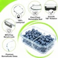 thumbnail image 3 of 8 Pzs Contenedores de Vidrio para Almacenamiento de Alimentos con Tapas, Contenedores Herméticos de Vidrio para Preparación de Comidas de 2 y 3 Compartimentos (4 Contenedores y 4 Tapas), Aptos para, 3 of 11