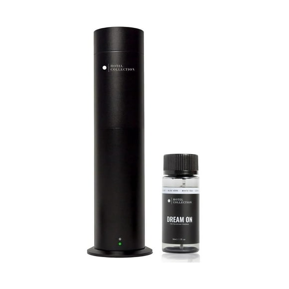 Hotel Collection Diffuseur d'Huile Studio Pro avec Dream On Pro Pod Oil-600 Pi2-Couverture-Technologie de Diffusion d'Air Froid-Noir-Notes de Thé Blanc, Cèdre & Ambre-50ml 1.7 Fl oz